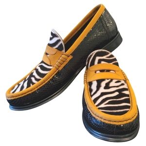 DOLCE & GABBANA 👑 Calf-Skin Zebra Print Loafers - US 10.5